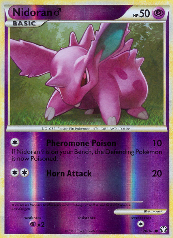 Triumphant Nidoran M #70/102 reverse holo
